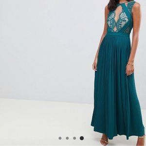 ASOS teal lace dress maxi gown/dress